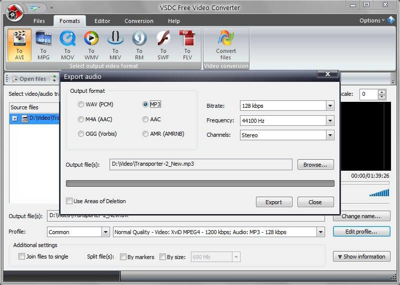 Скриншот 3 программы VSDC Free Video Converter