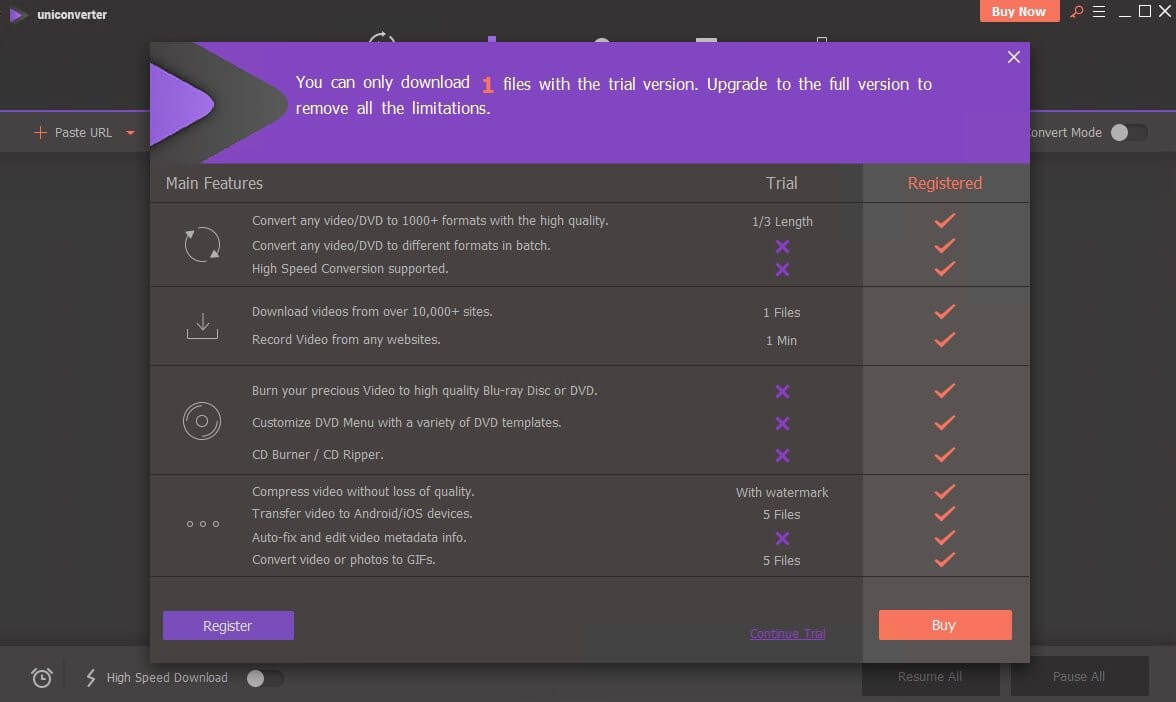 Скриншот 4 программы Wondershare Video Converter Ultimate (UniConverter) 
