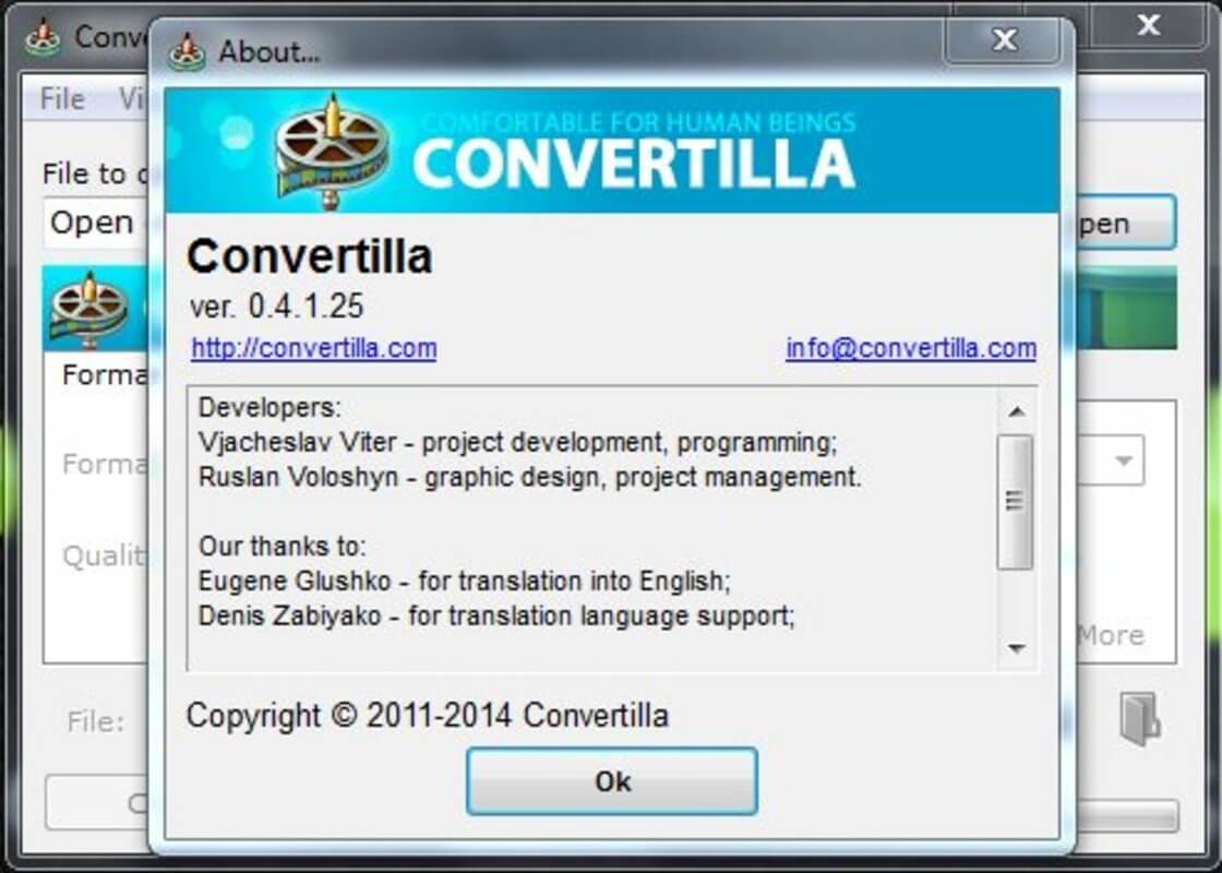 Бесплатный видеоконвертер: Convertilla