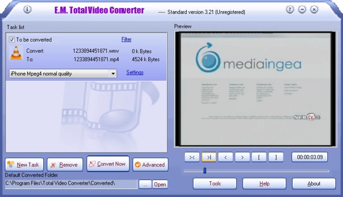 Бесплатный видеоконвертер: Total Video Converter 