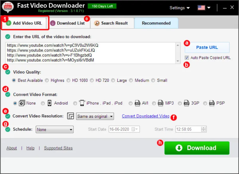 Скриншот программы Fast Video Downloader 3