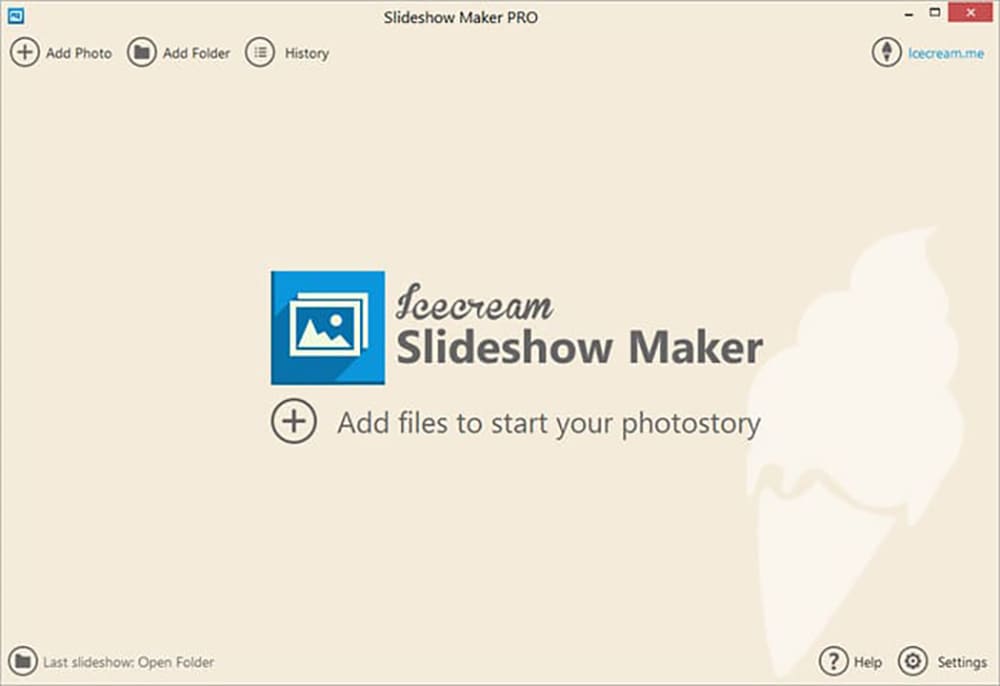 Скриншот программы Icecream Slideshow Maker