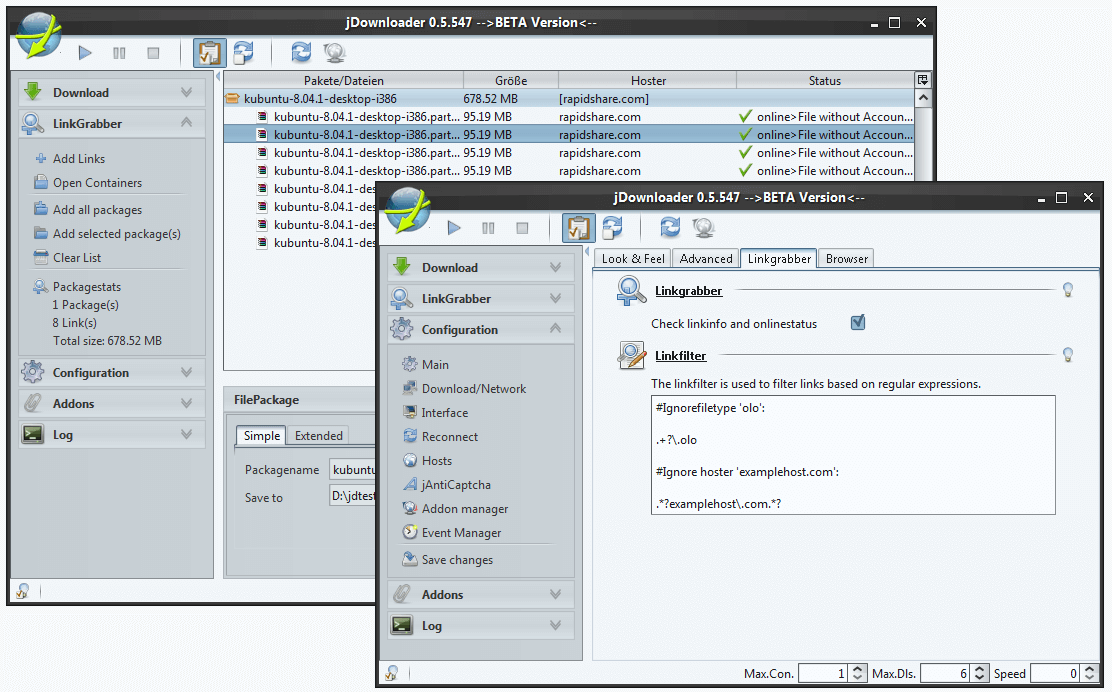 Скриншот программы JDownloader 2 4