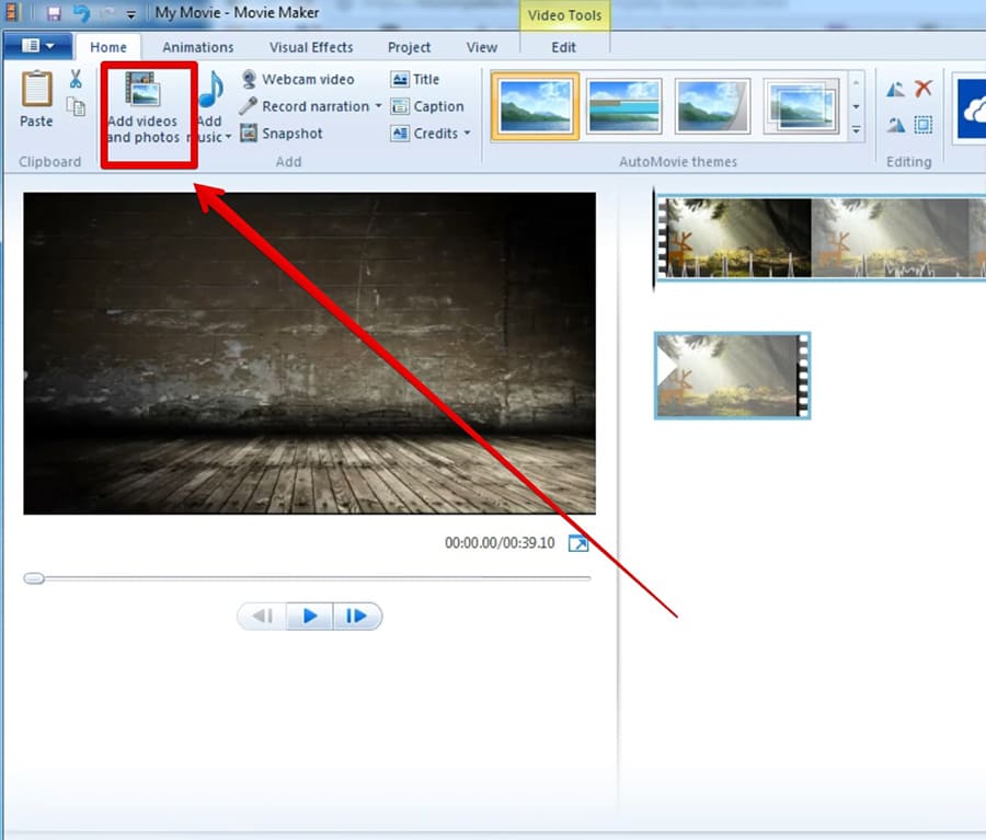 Windows Movie Maker - программа для добавления аудио в видео