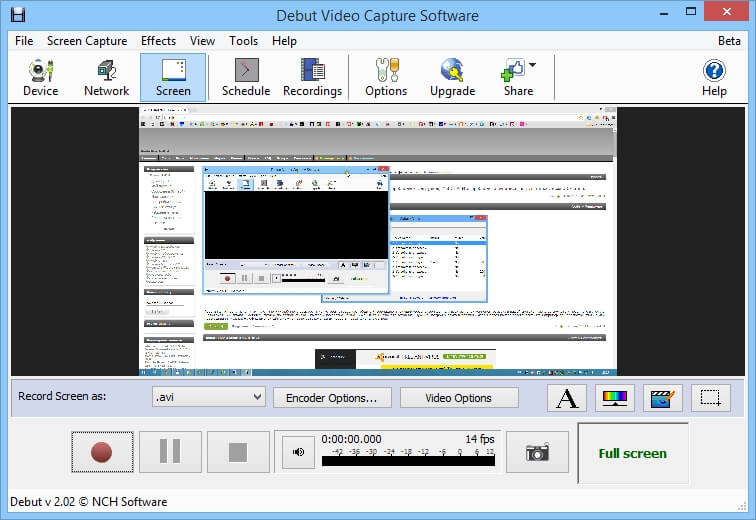 Скриншот 1 программы Debut Video Capture 
