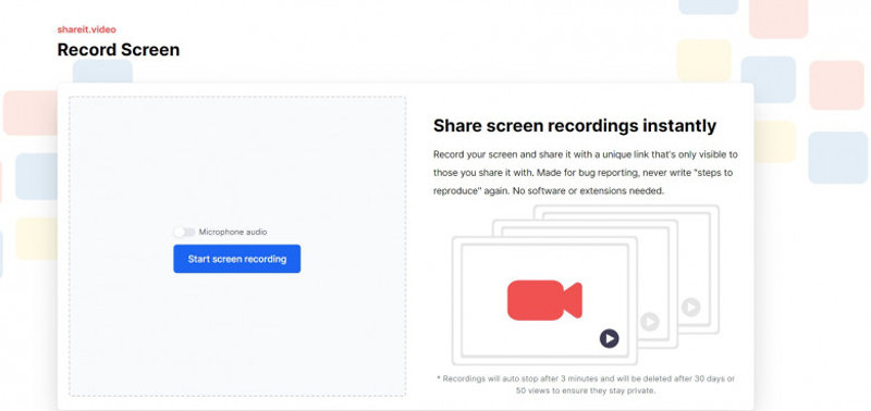 Скриншот онлайн-программы для записи видео с экрана 63