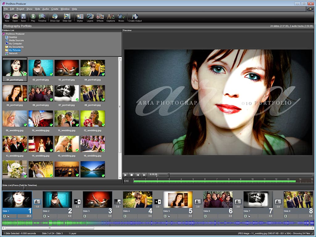Скриншот программы PhotoDex Proshow Producer