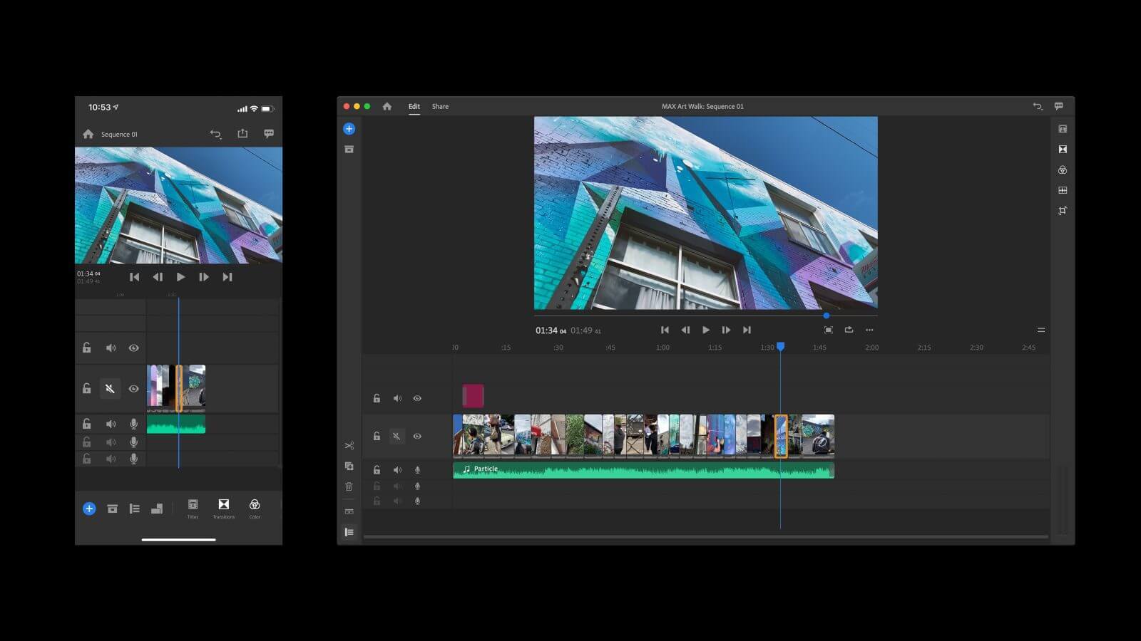 Скриншот программы Adobe Premiere Pro Rush - 4