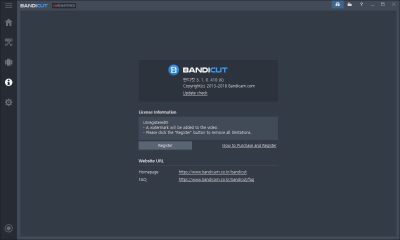 Скриншот интерфейса Bandicut 3