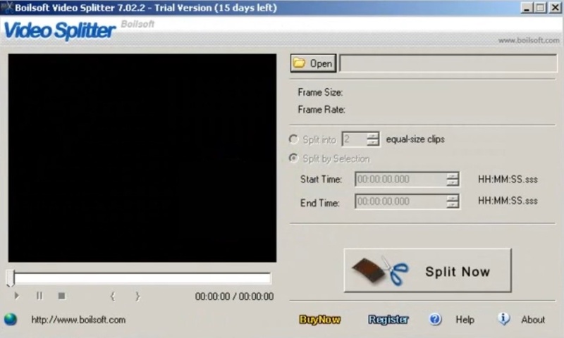 Скриншот интерфейса Boilsoft Video Cutter 5
