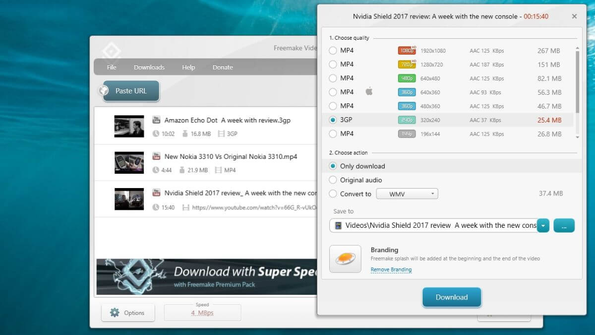 Freemake Video Downloader это одна из программ для быстрого скачивания любой видеозаписи с любого сайта  