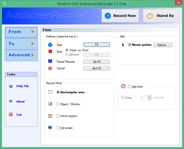 Скриншот программы AutoScreenRecorder Pro
