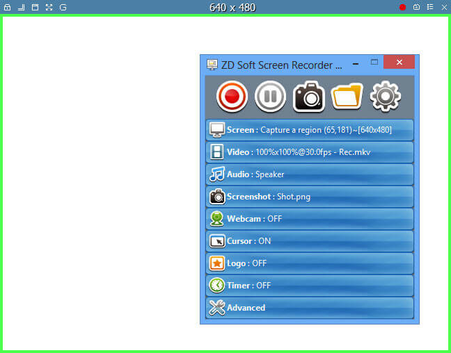 Скриншот программы ZD Soft Screen Recorder