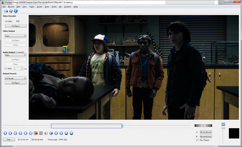 скриншот программы Avidemux
