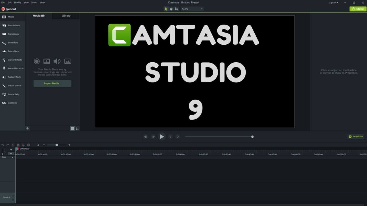 Скриншот программы Camtasia Studio