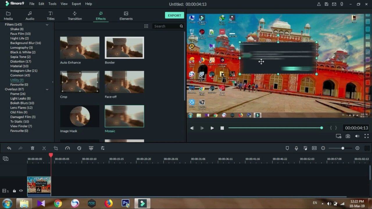 видеоредактор Wondershare Filmora позволяет работать со спецэффектами как для всего фрагмента видео, так и для любого слоя, например, даже текстового