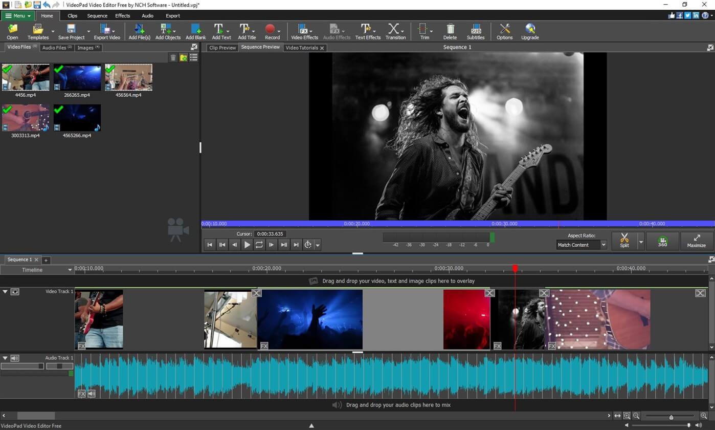 Скриншот программы VideoPad Video Editor