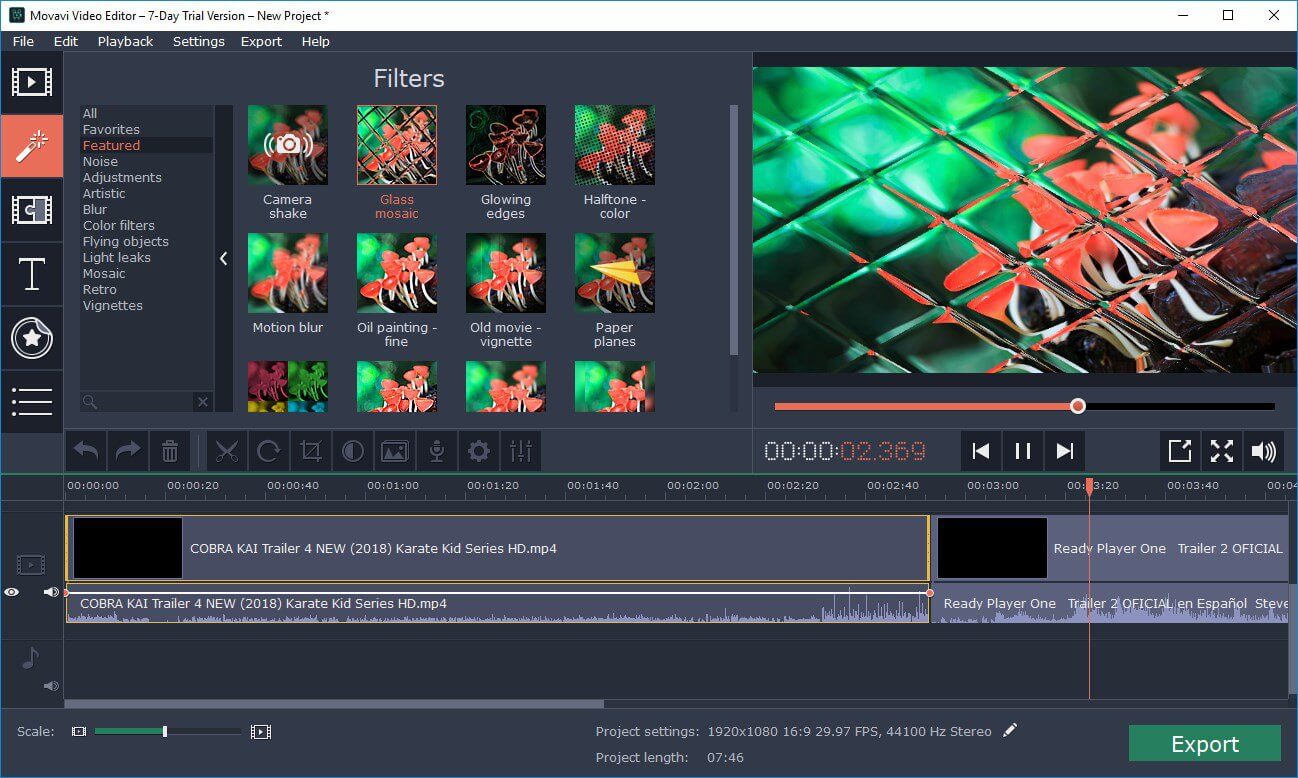 Скриншот 4 программы Movavi Video Editor
