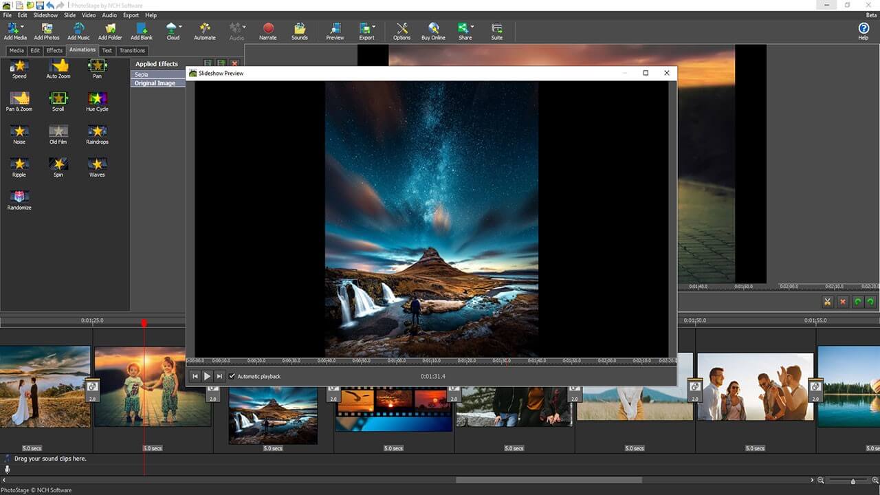Скриншот 2 программы PhotoStage Slideshow Software