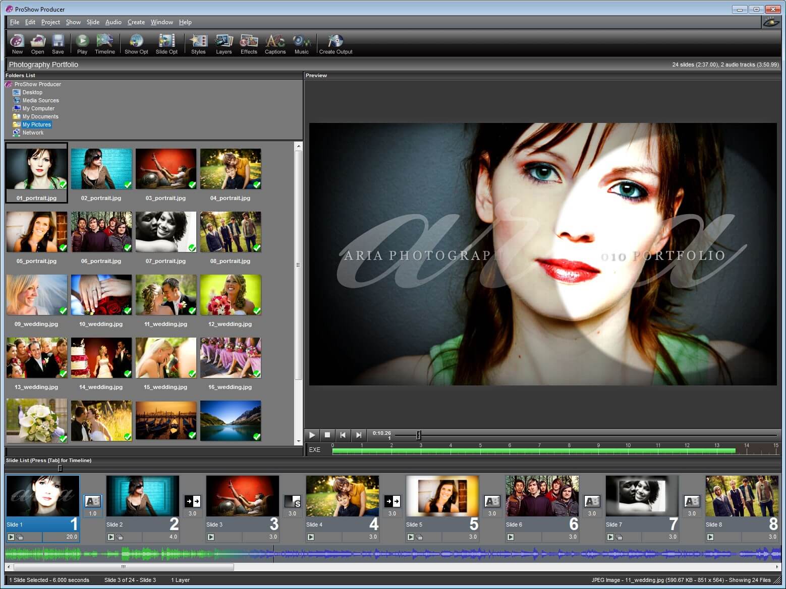 Скриншот 1 программы PhotoDex Proshow Producer