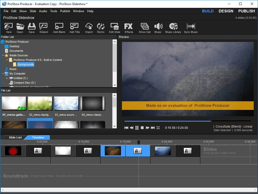 Скриншот 2 программы PhotoDex Proshow Producer