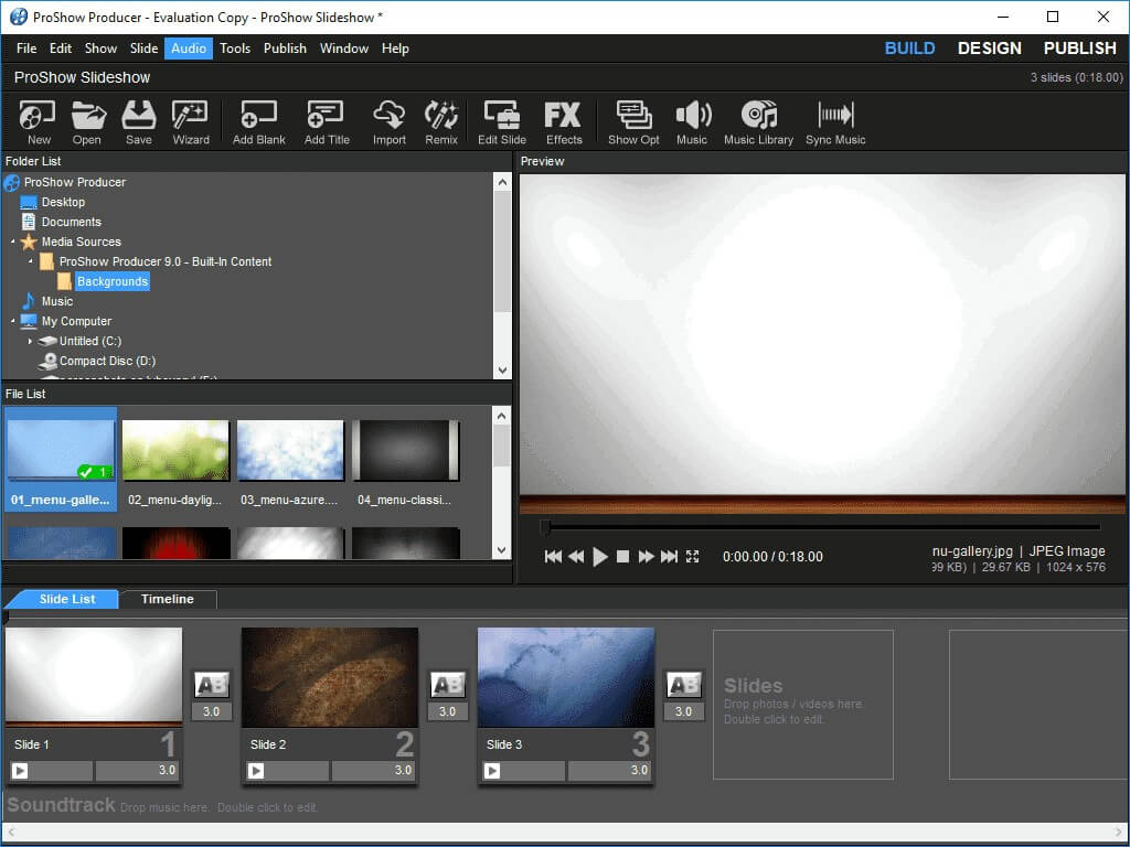 Скриншот 3 программы PhotoDex Proshow Producer