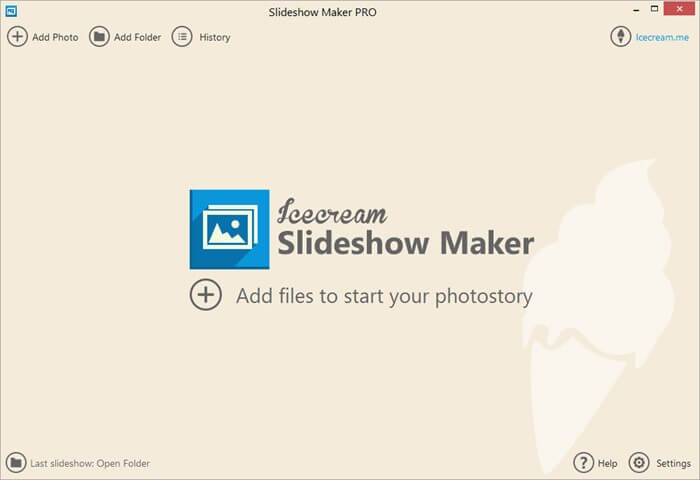 Скриншот 1 программы Icecream Slideshow Maker