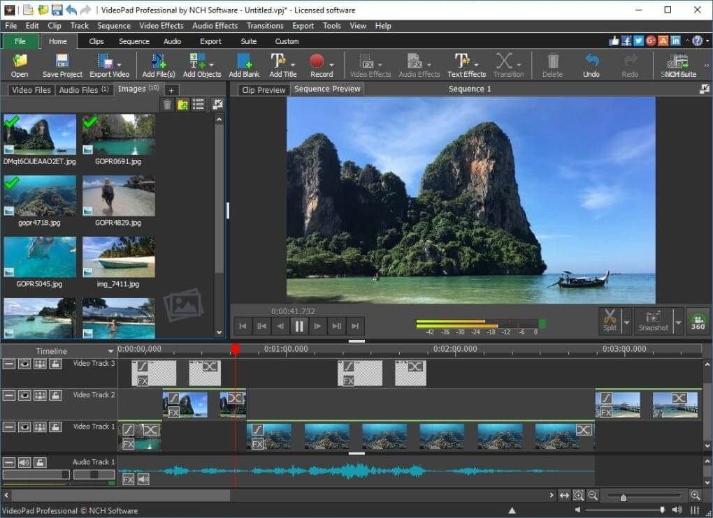 VideoPad Video Editor - приложение для создания видео из фотографий