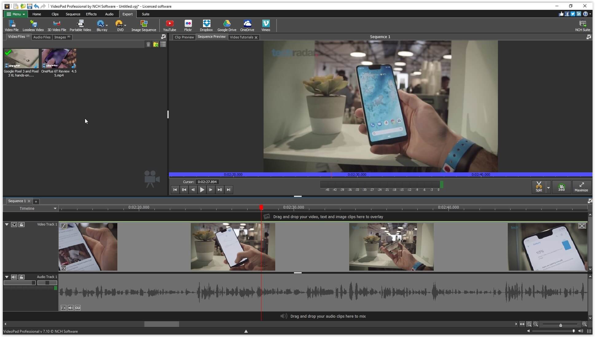 Скриншот 4 программы VideoPad Video Editor 