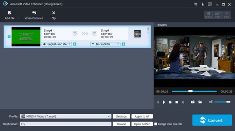 Скриншот интерфейса Aiseesoft Video Enhancer 4