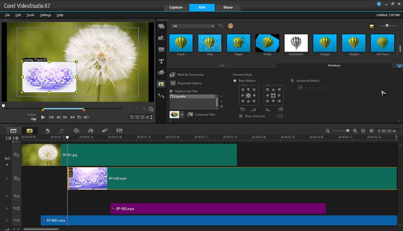 Скриншот интерфейса Corel VideoStudio Pro 3