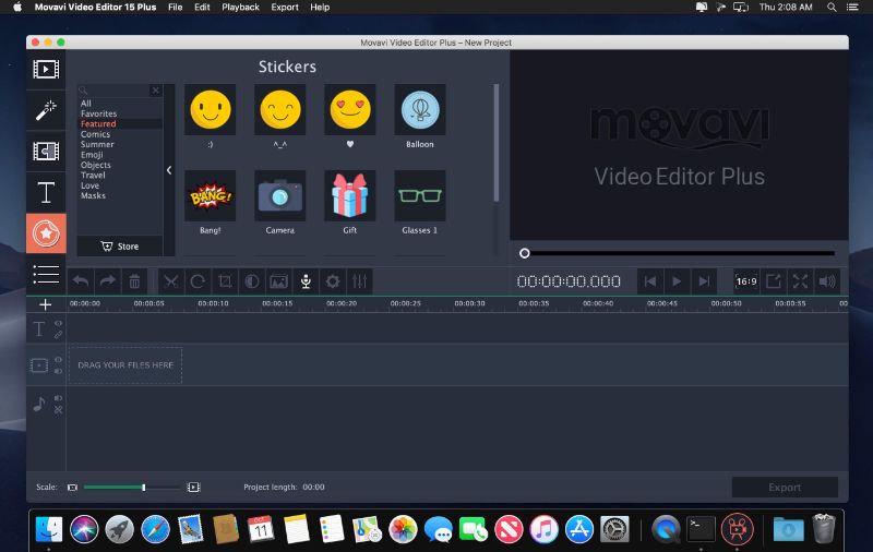 Скриншот интерфейса Movavi Video Editor Plus 3