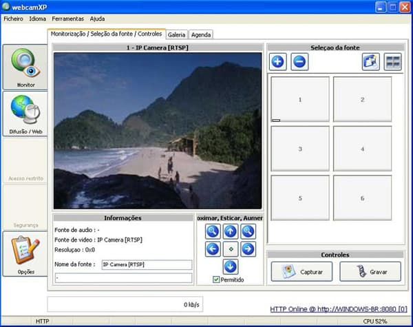 Скриншот программы WebcamXP