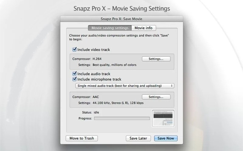 Скриншот интерфейса Snapz Pro X 3