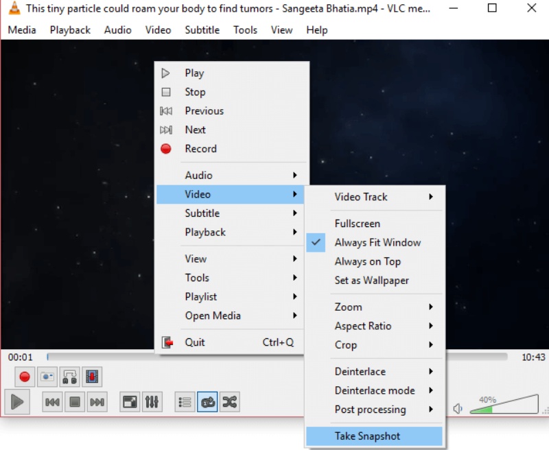 Скриншот интерфейса VLC media player 5