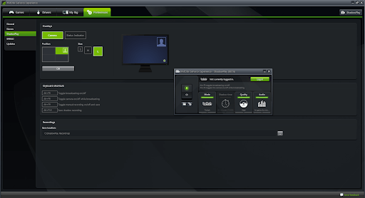 Скриншот программы NVIDIA GeForce Experience