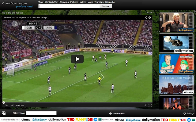 Скриншот программы Video Downloader Professional 5
