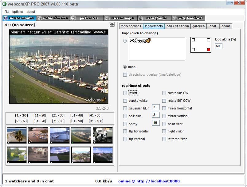 Скриншот программы webcamxp 1
