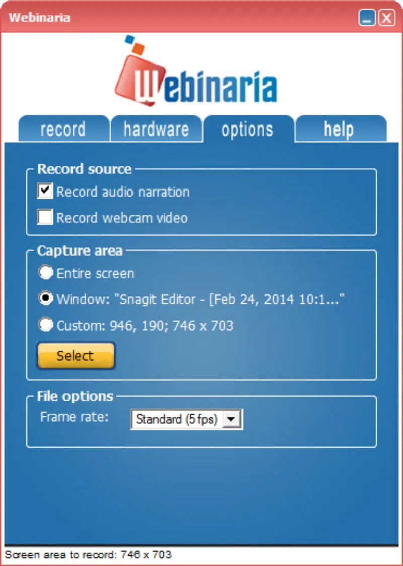Скриншот программы Webinaria 3