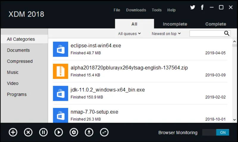 Скриншот программы Xtreme Download Manager 3