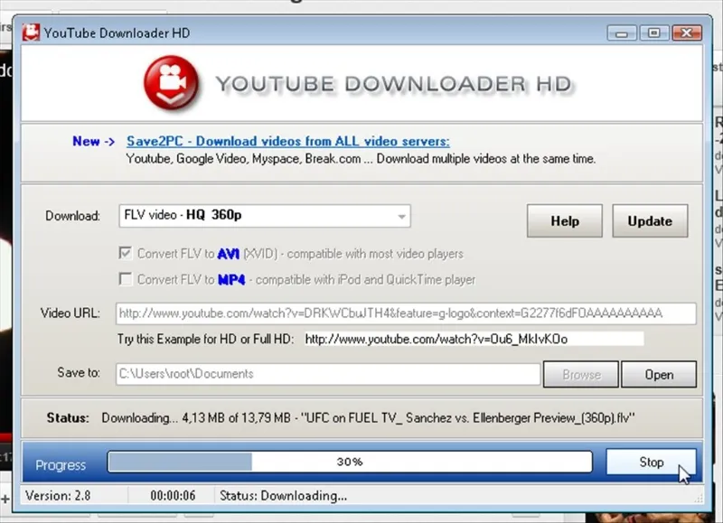 Скриншот программы Youtube Downloader HD 2