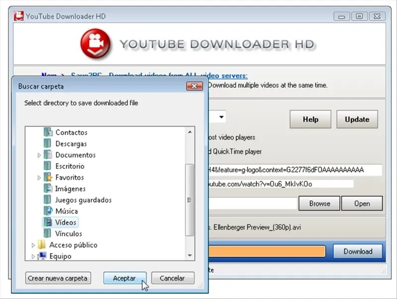 Скриншот программы Youtube Downloader HD 5