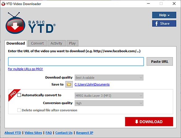 Скриншот программы YTD Video Downloader 1
