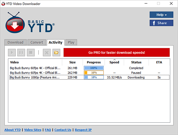 Скриншот программы YTD Video Downloader 3