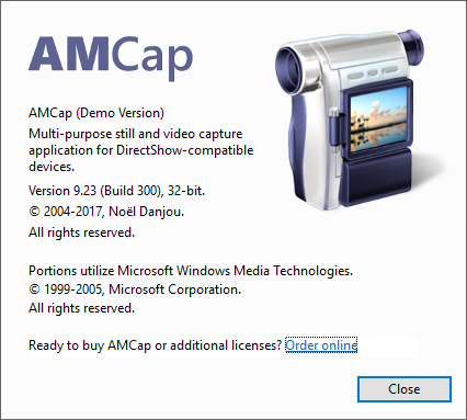 Скриншот программы AMCap