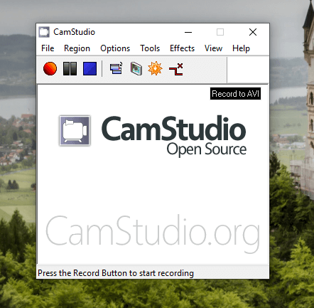 Скриншот программы CamStudio