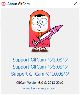 Скриншот программы GifCam